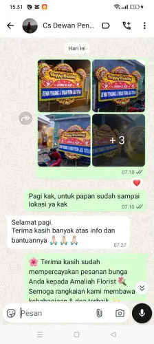 Testimonial Papan Bunga Pernikahan bukit cimanggu city