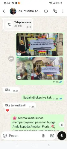 Testimonial Papan Bunga bukit cimanggu city